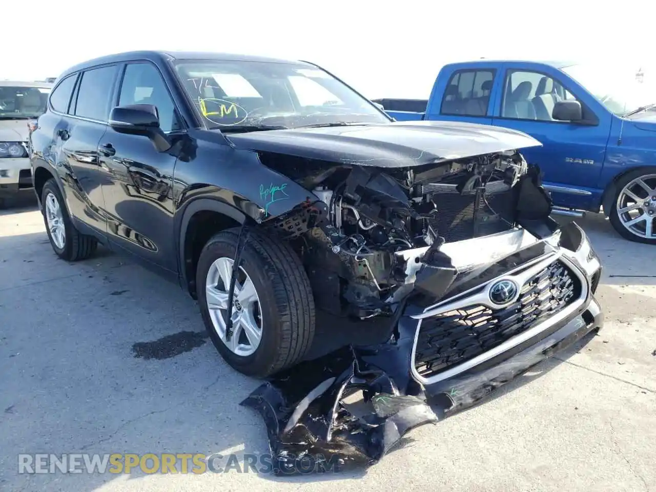 1 Photograph of a damaged car 5TDCZRAH9MS032279 TOYOTA HIGHLANDER 2021