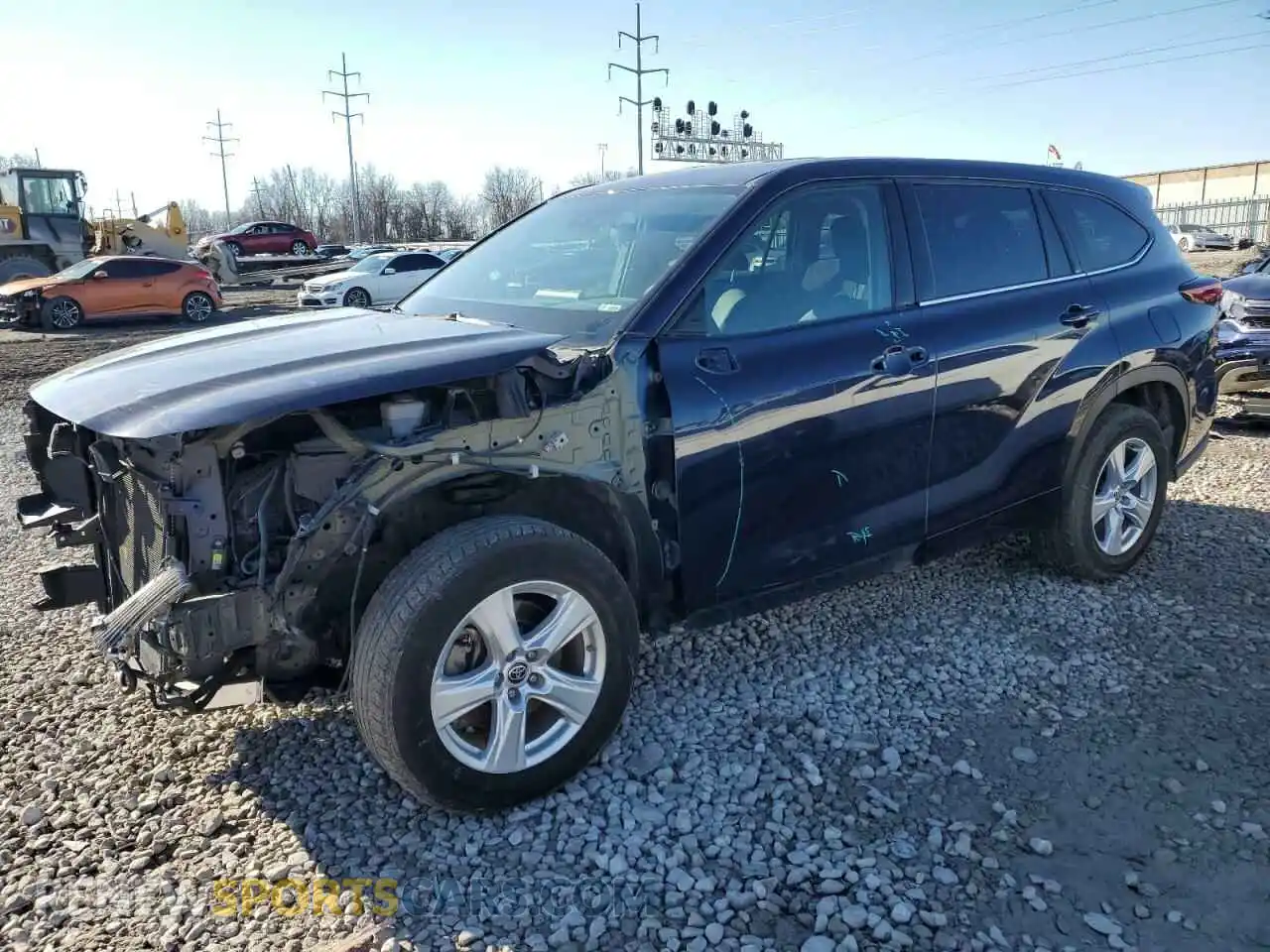 1 Photograph of a damaged car 5TDCZRAH9MS043363 TOYOTA HIGHLANDER 2021