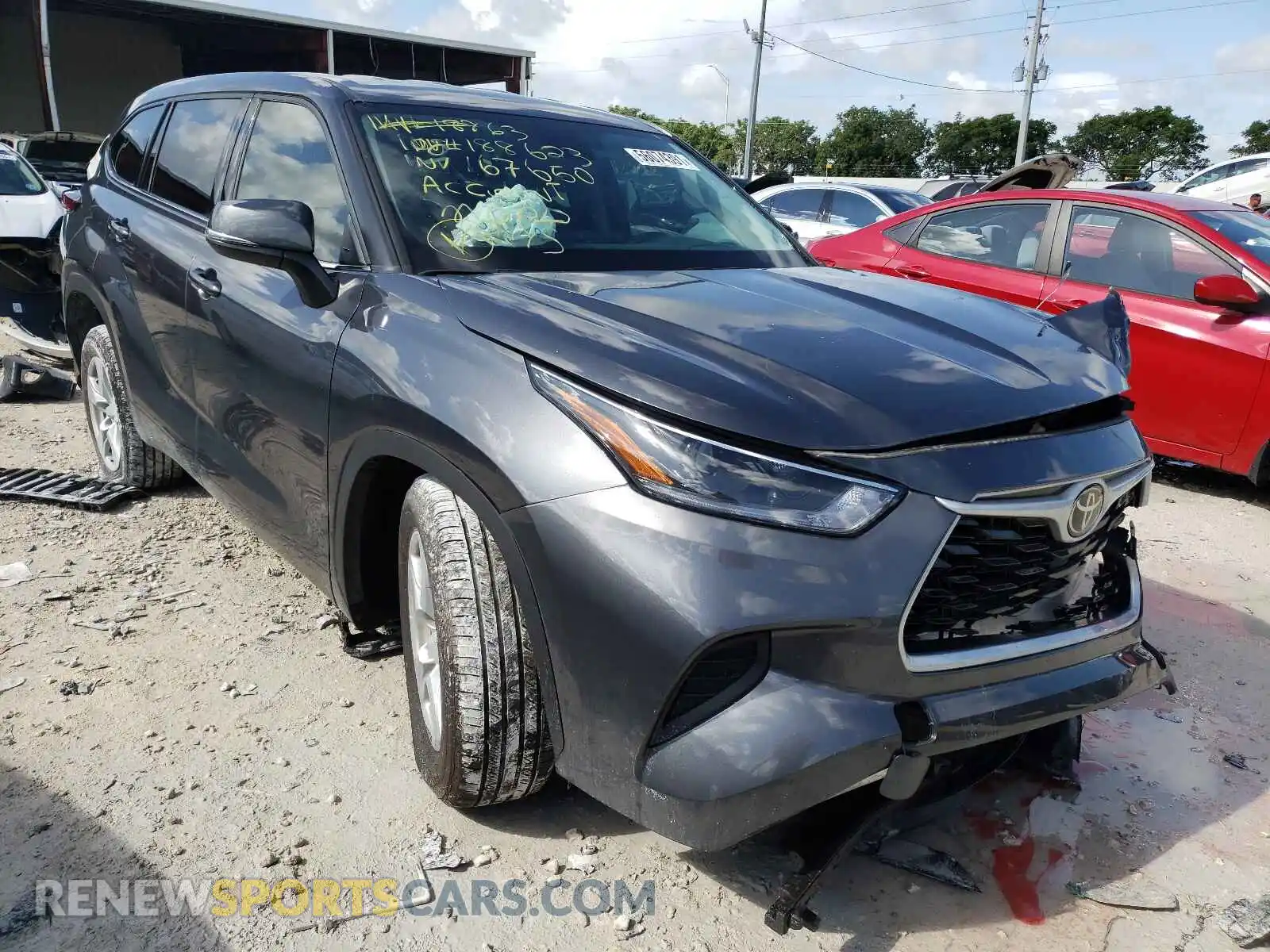 1 fotografías del automóvil dañado 5TDCZRAHXMS035241 TOYOTA HIGHLANDER 2021