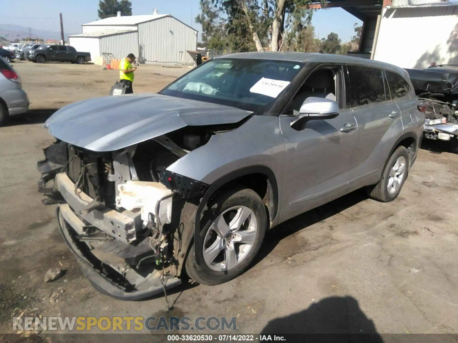 2 Photograph of a damaged car 5TDCZRAHXMS042190 TOYOTA HIGHLANDER 2021