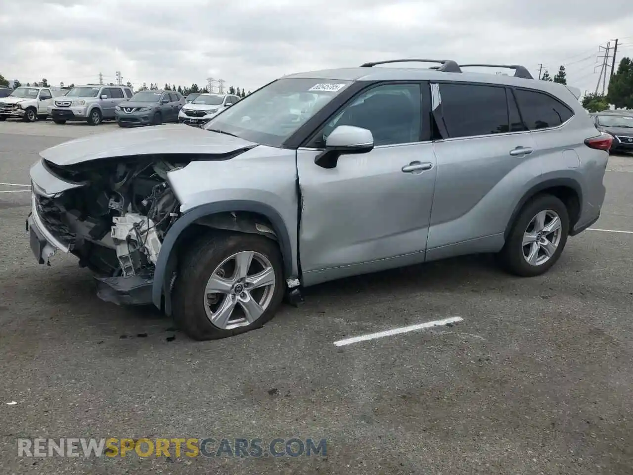 1 Photograph of a damaged car 5TDCZRAHXMS088053 TOYOTA HIGHLANDER 2021