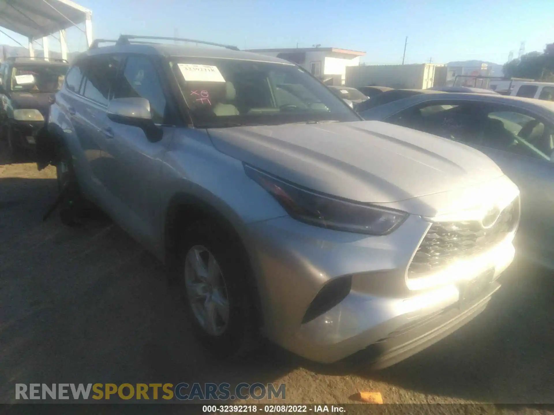 1 Photograph of a damaged car 5TDCZRAHXMS535884 TOYOTA HIGHLANDER 2021