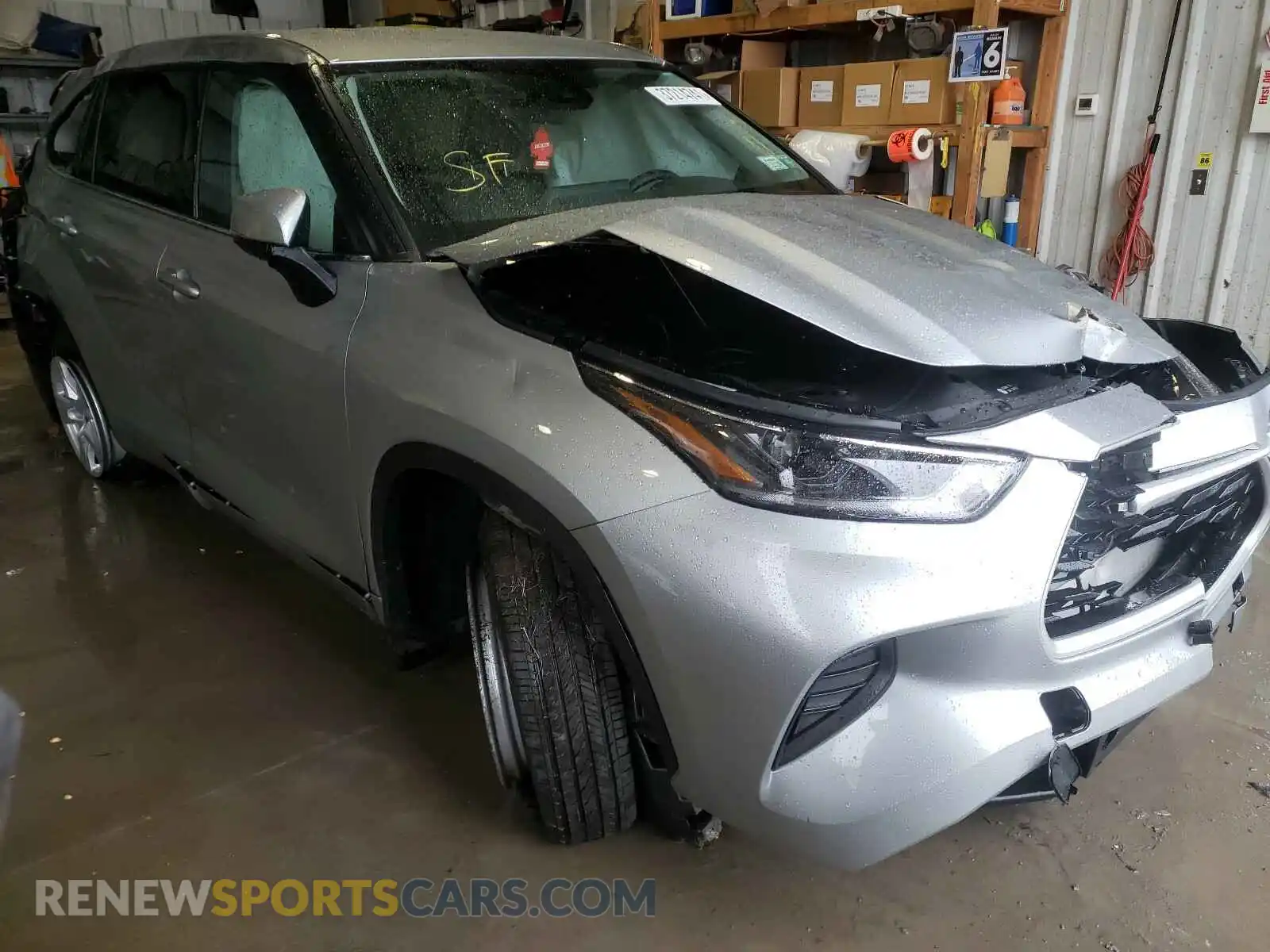 1 Photograph of a damaged car 5TDCZRBH1MS077019 TOYOTA HIGHLANDER 2021
