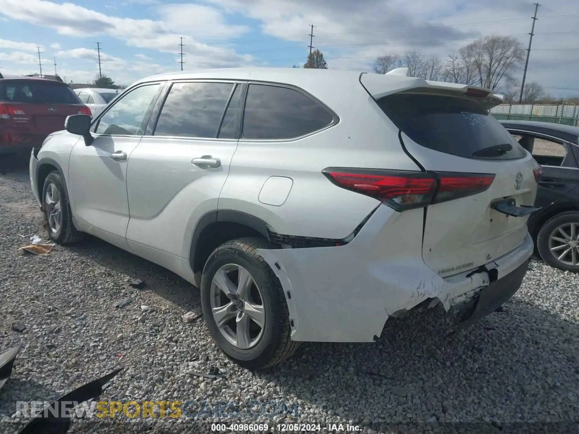 3 fotografías del automóvil dañado 5TDCZRBH2MS523291 TOYOTA HIGHLANDER 2021