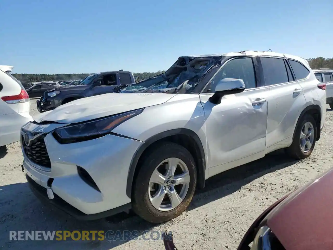 1 Photograph of a damaged car 5TDCZRBH3MS538690 TOYOTA HIGHLANDER 2021