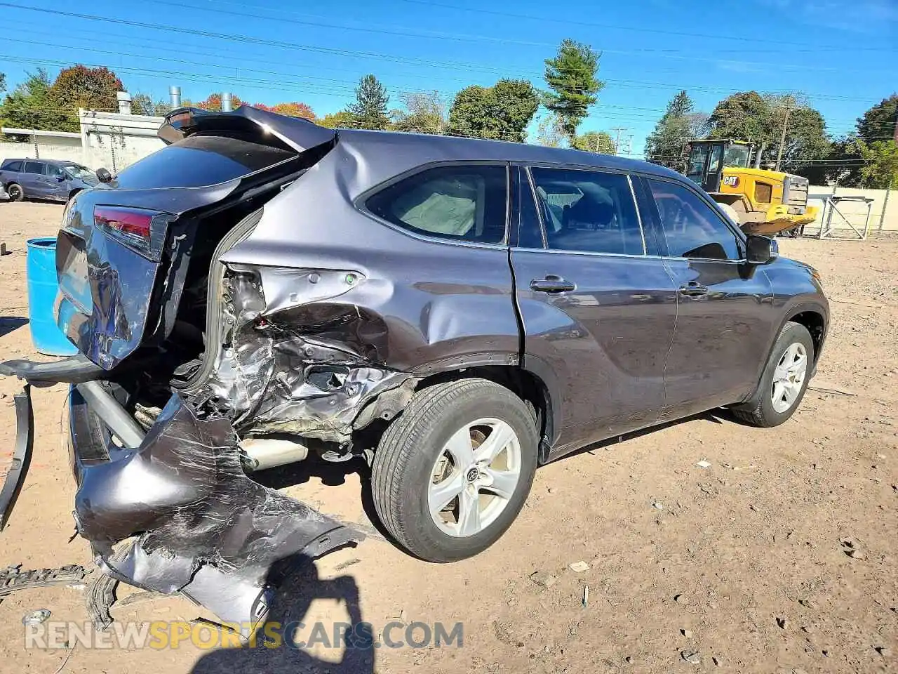 3 fotografías del automóvil dañado 5TDCZRBH6MS532138 TOYOTA HIGHLANDER 2021