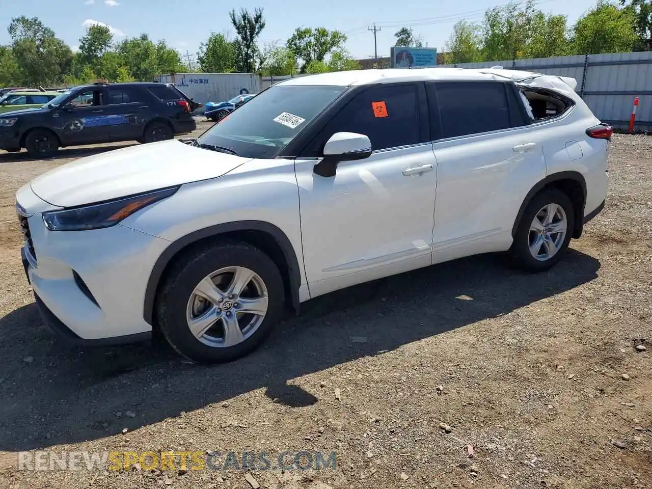 1 Photograph of a damaged car 5TDCZRBH7MS070057 TOYOTA HIGHLANDER 2021