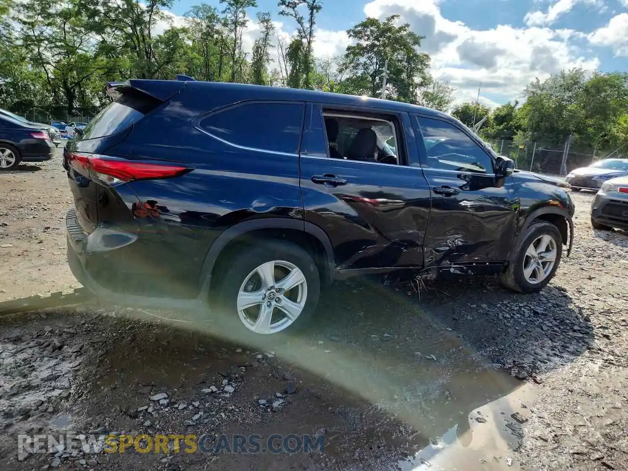 3 Фотография поврежденного автомобиля 5TDCZRBH8MS135420 TOYOTA HIGHLANDER 2021