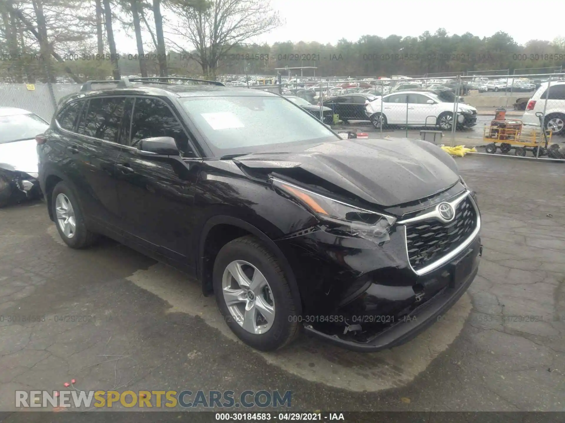 1 Photograph of a damaged car 5TDCZRBHXMS059098 TOYOTA HIGHLANDER 2021
