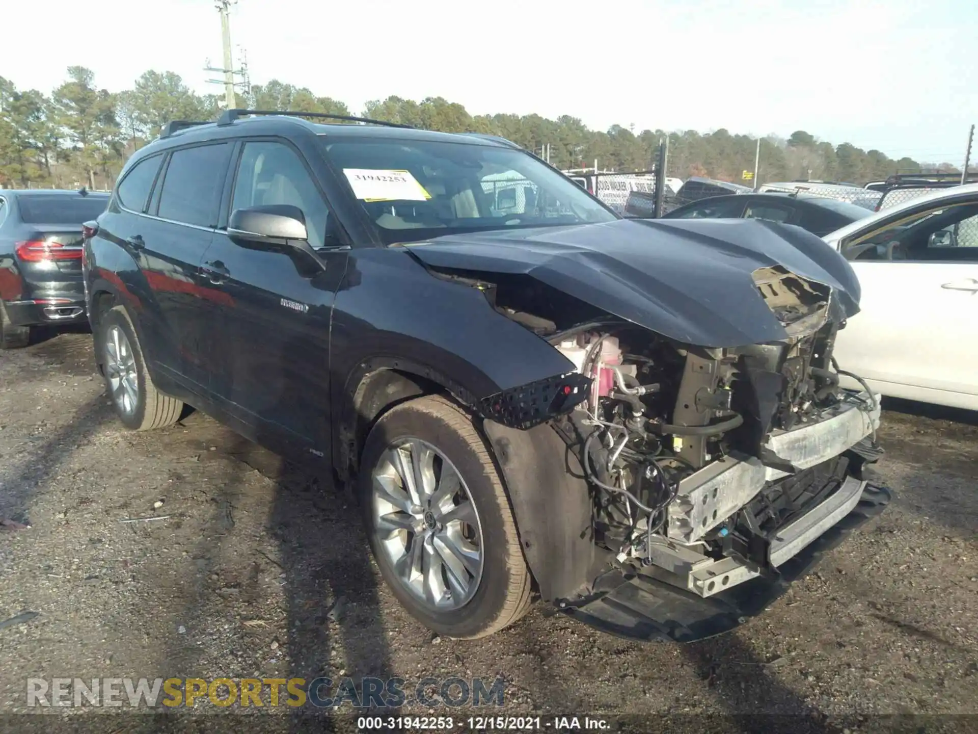 1 fotografías del automóvil dañado 5TDDBRCH2MS016155 TOYOTA HIGHLANDER 2021