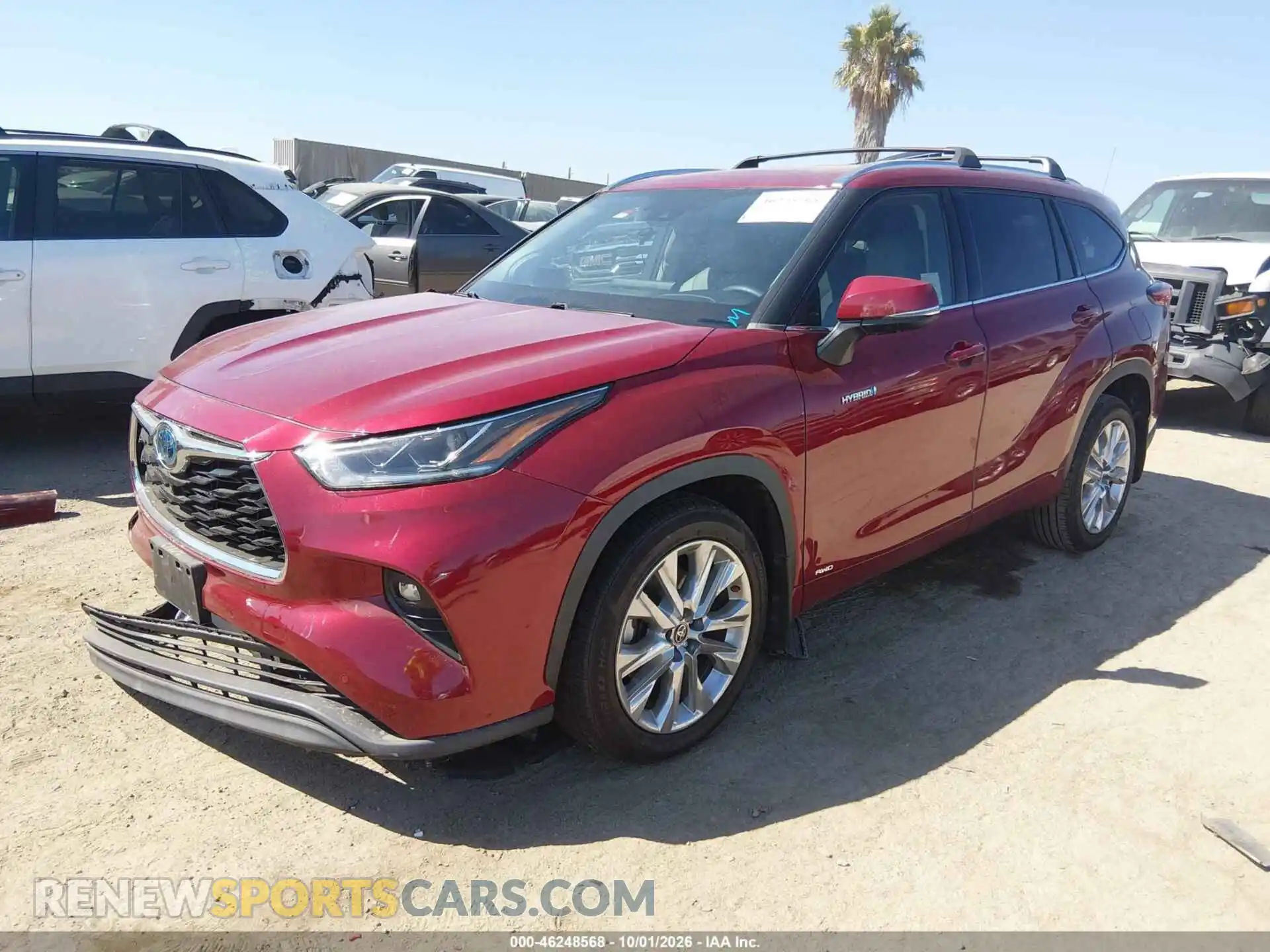 2 Photograph of a damaged car 5TDDBRCH9MS522288 TOYOTA HIGHLANDER 2021