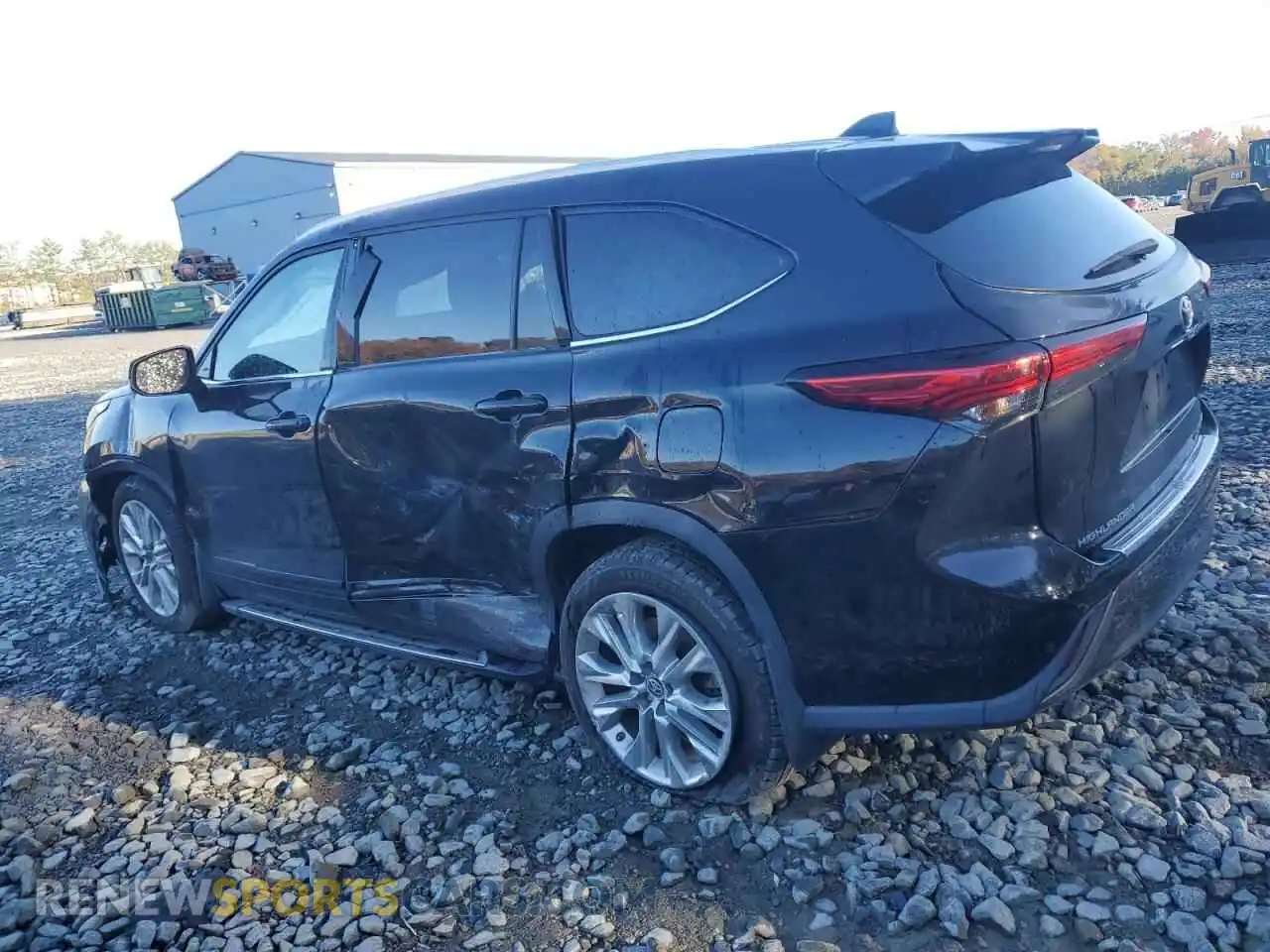 2 Photograph of a damaged car 5TDDZRBH0MS549621 TOYOTA HIGHLANDER 2021