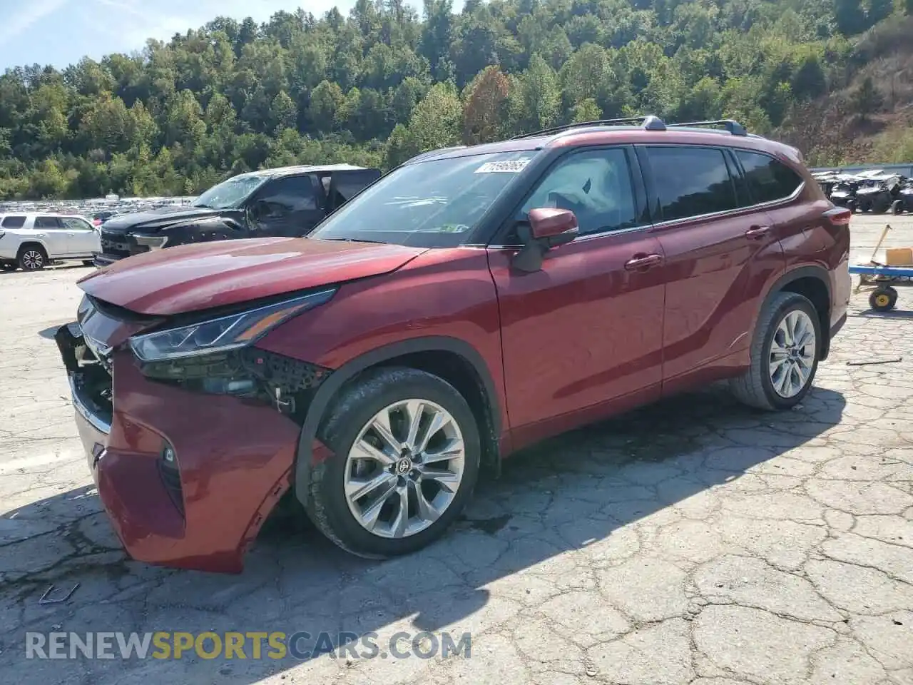 1 Photograph of a damaged car 5TDDZRBH1MS547098 TOYOTA HIGHLANDER 2021