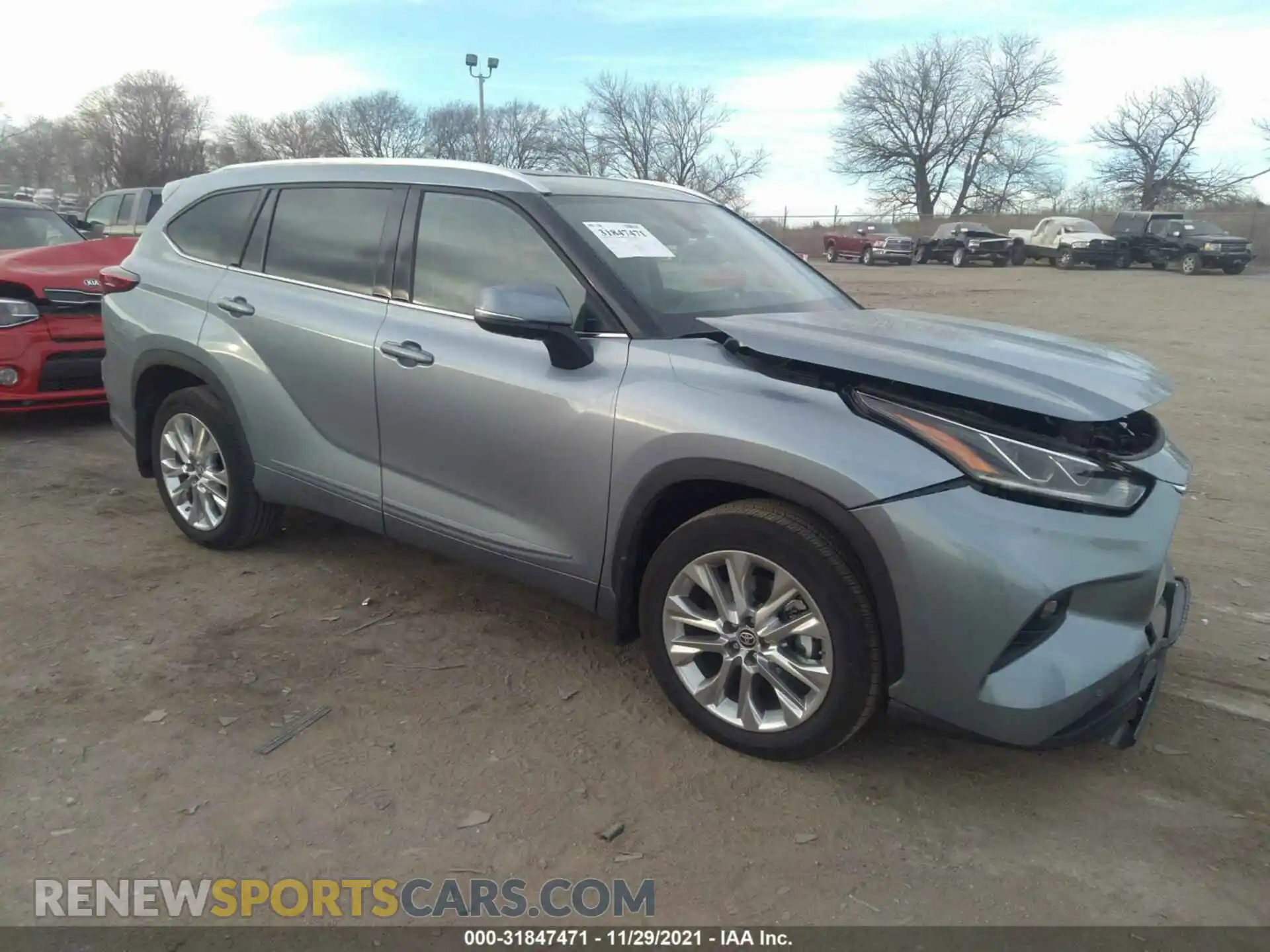 1 Photograph of a damaged car 5TDDZRBH2MS098174 TOYOTA HIGHLANDER 2021