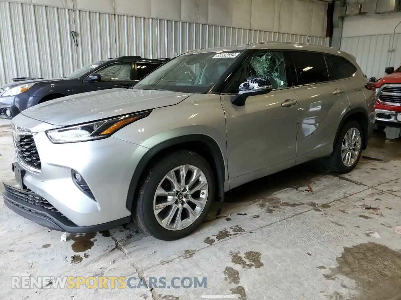 1 Photograph of a damaged car 5TDDZRBH4MS108865 TOYOTA HIGHLANDER 2021