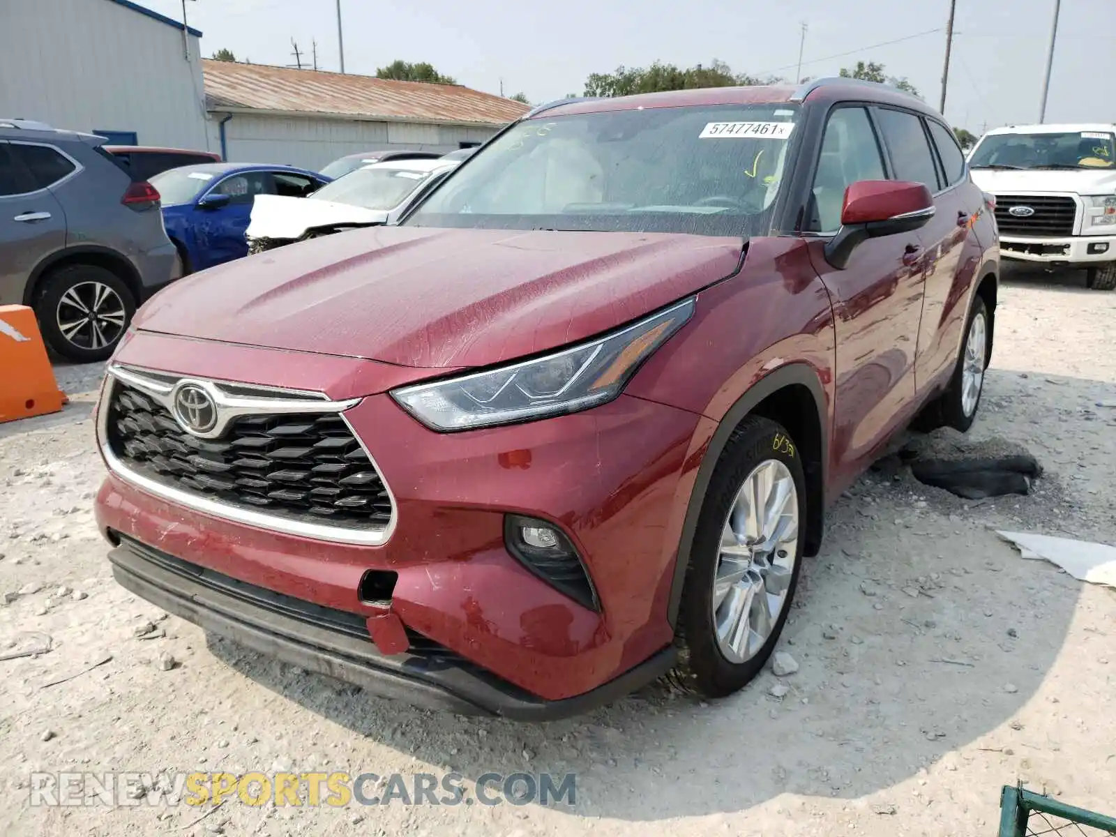 2 Photograph of a damaged car 5TDDZRBH4MS524933 TOYOTA HIGHLANDER 2021