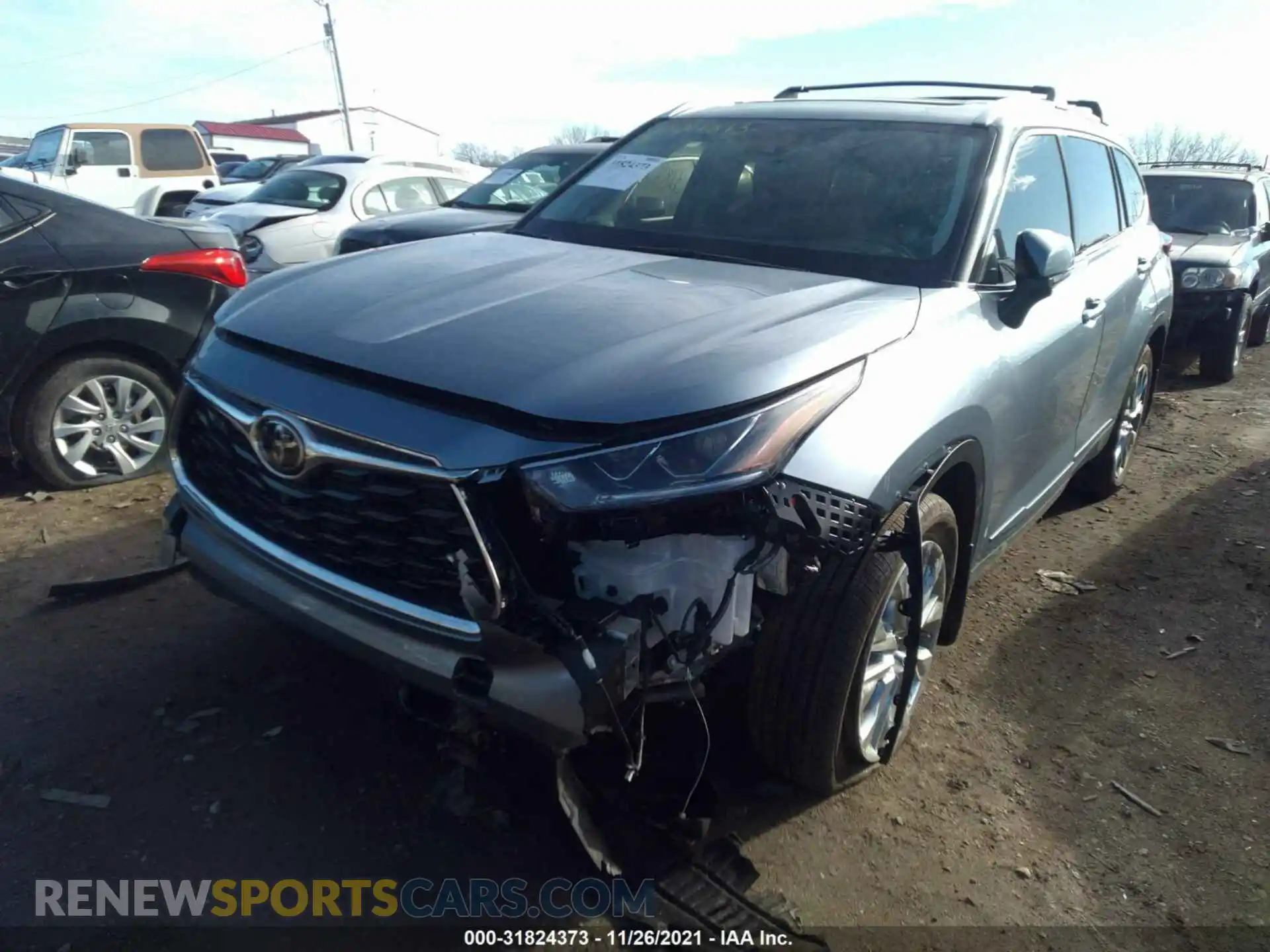 2 Photograph of a damaged car 5TDDZRBH5MS133886 TOYOTA HIGHLANDER 2021