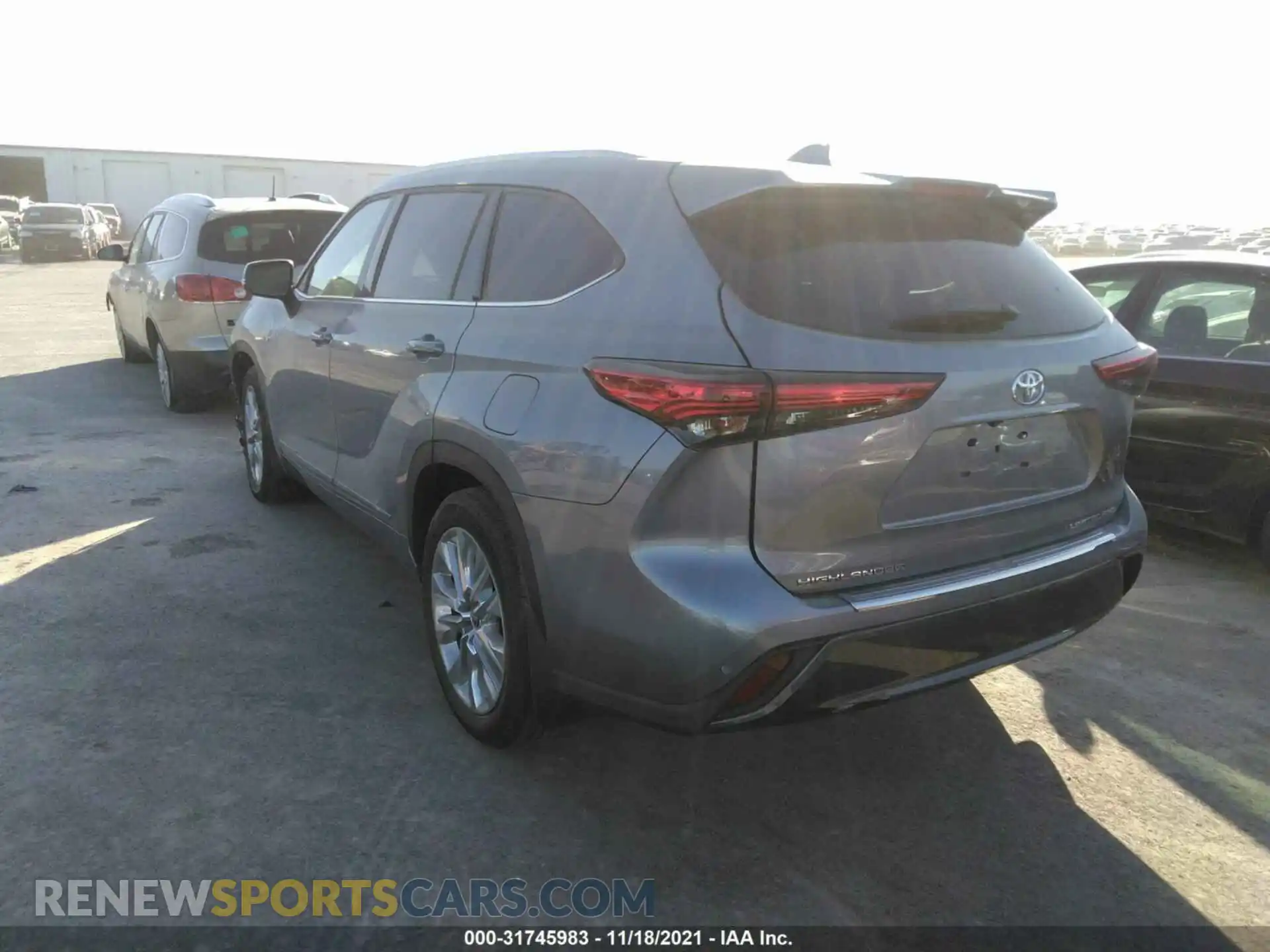 3 fotografías del automóvil dañado 5TDDZRBH7MS143819 TOYOTA HIGHLANDER 2021