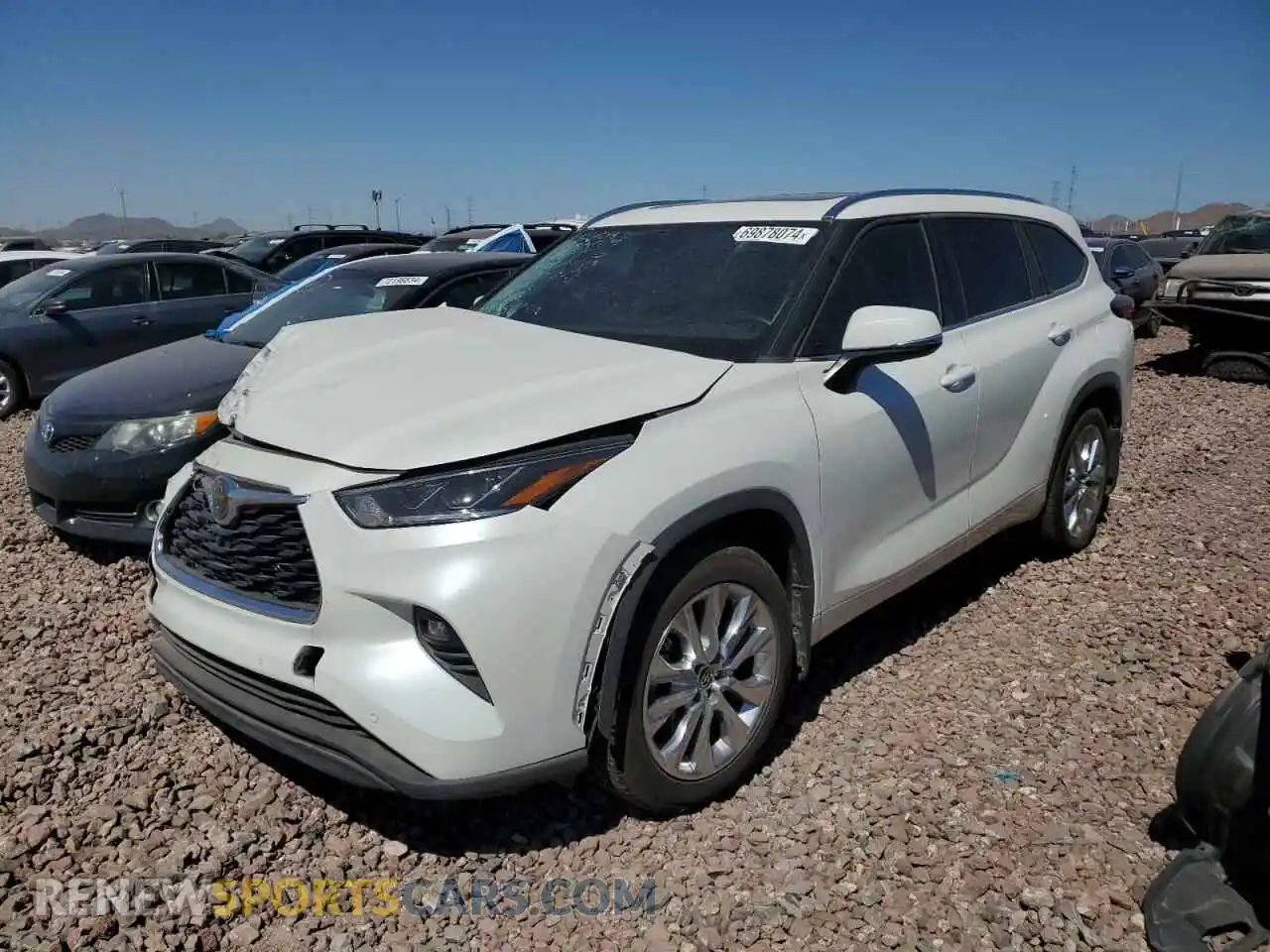 1 Photograph of a damaged car 5TDDZRBH8MS117634 TOYOTA HIGHLANDER 2021