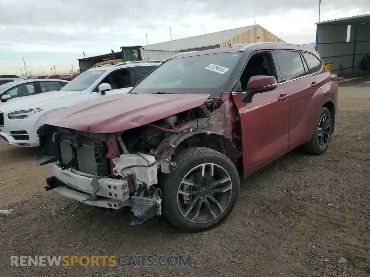 1 Photograph of a damaged car 5TDDZRBH8MS145353 TOYOTA HIGHLANDER 2021