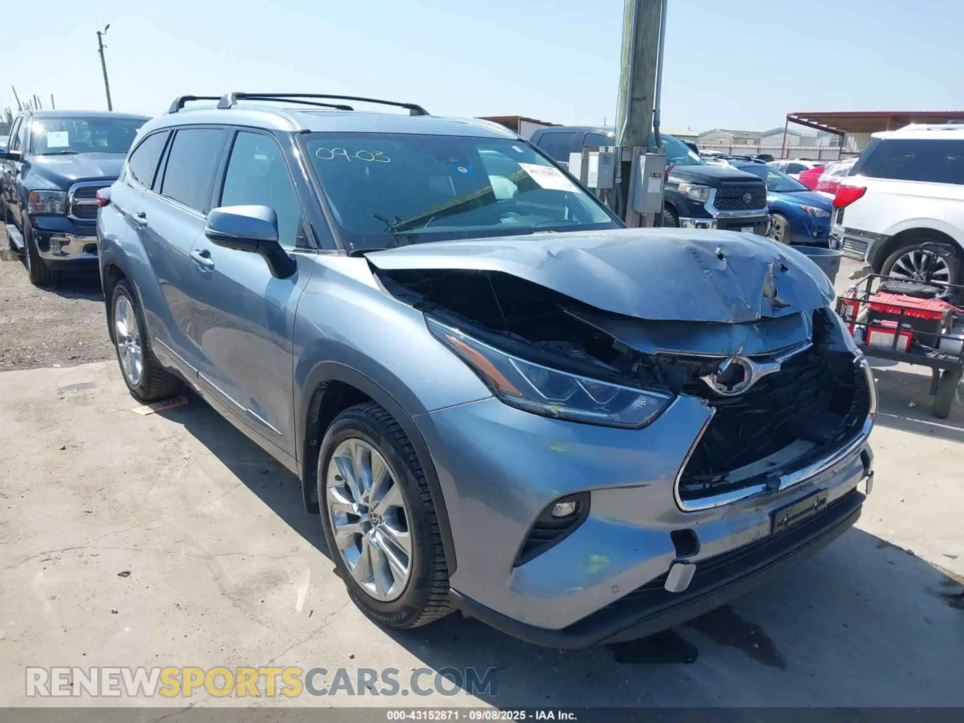 1 Photograph of a damaged car 5TDDZRBH9MS069786 TOYOTA HIGHLANDER 2021