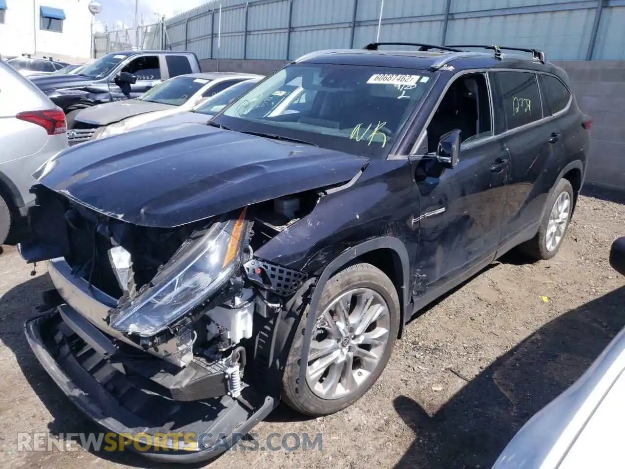 2 Фотография поврежденного автомобиля 5TDDZRBH9MS096566 TOYOTA HIGHLANDER 2021