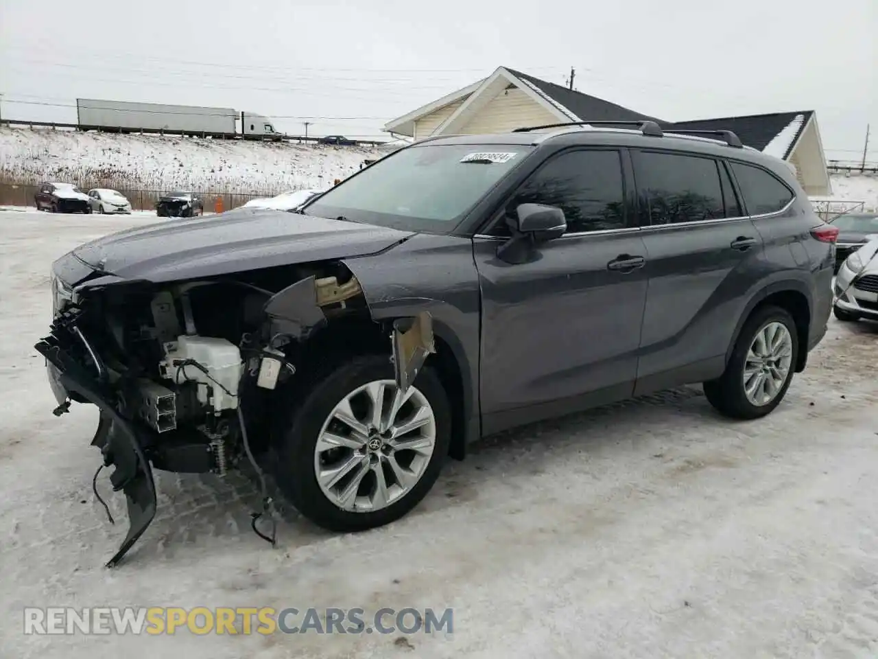1 Photograph of a damaged car 5TDDZRBH9MS553991 TOYOTA HIGHLANDER 2021