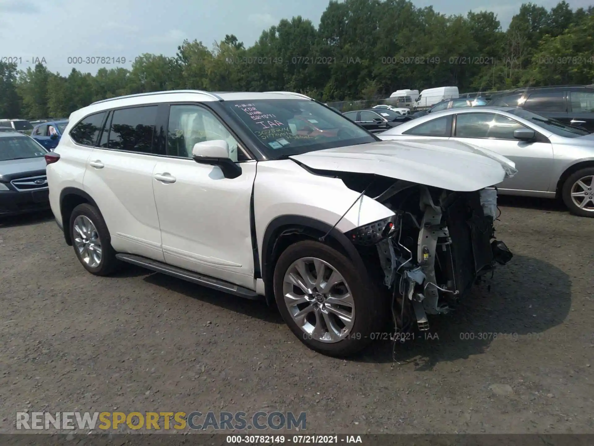 1 Photograph of a damaged car 5TDDZRBHXMS524371 TOYOTA HIGHLANDER 2021