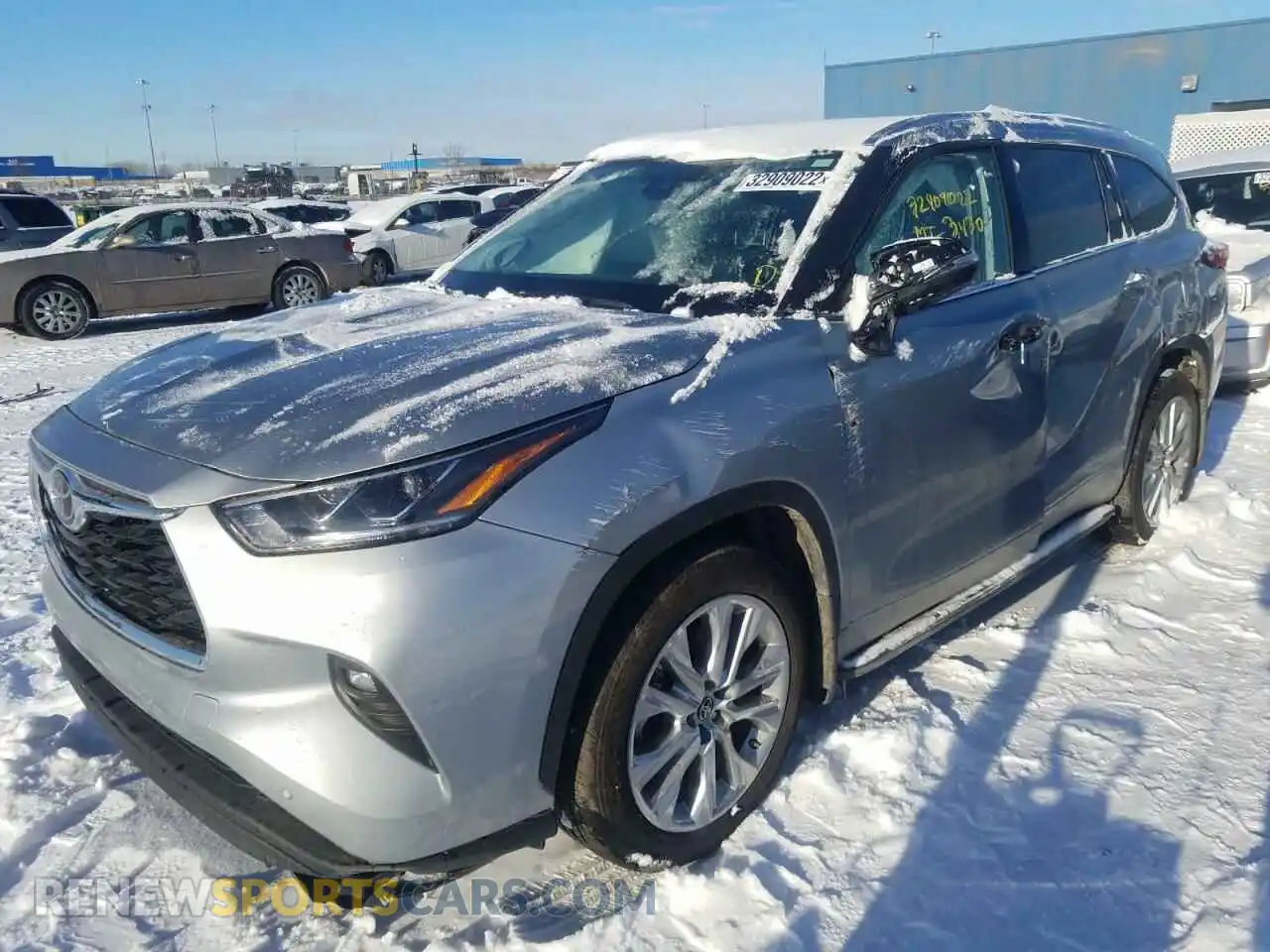2 fotografías del automóvil dañado 5TDDZRBHXMS531904 TOYOTA HIGHLANDER 2021