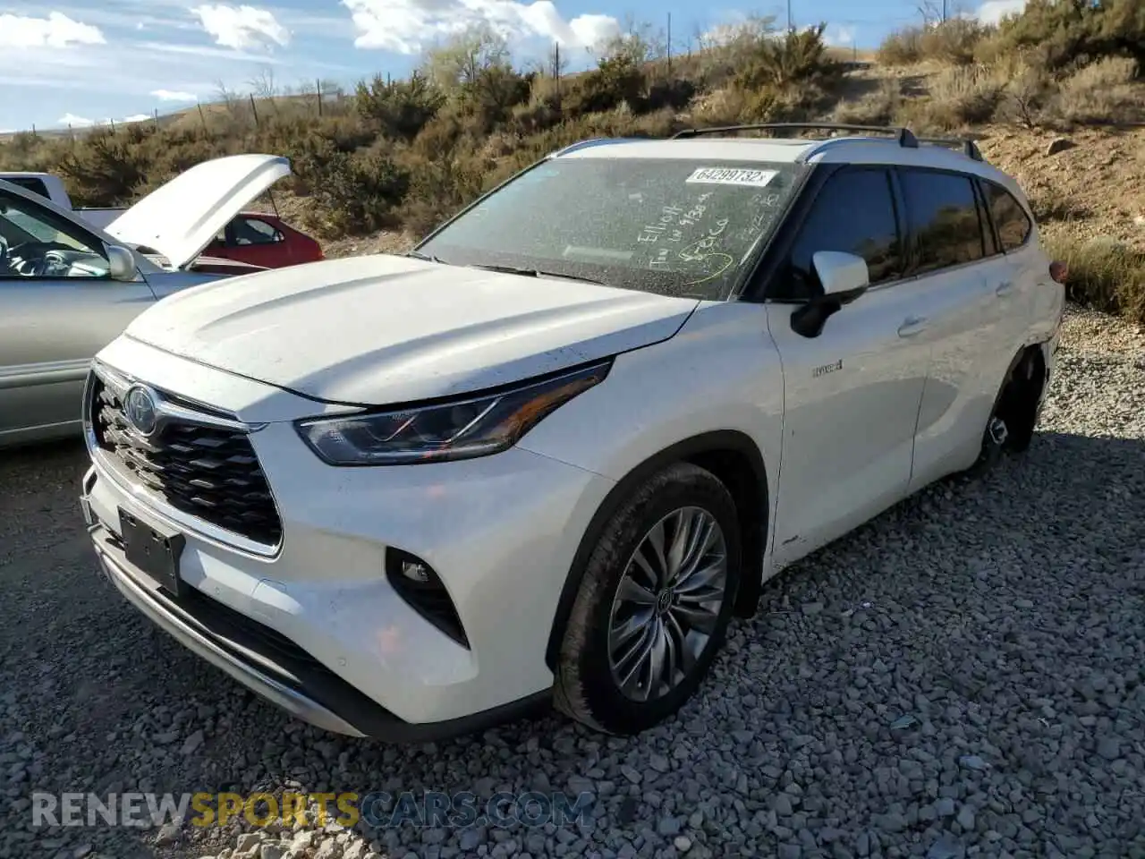 2 Photograph of a damaged car 5TDEBRCH0MS055170 TOYOTA HIGHLANDER 2021