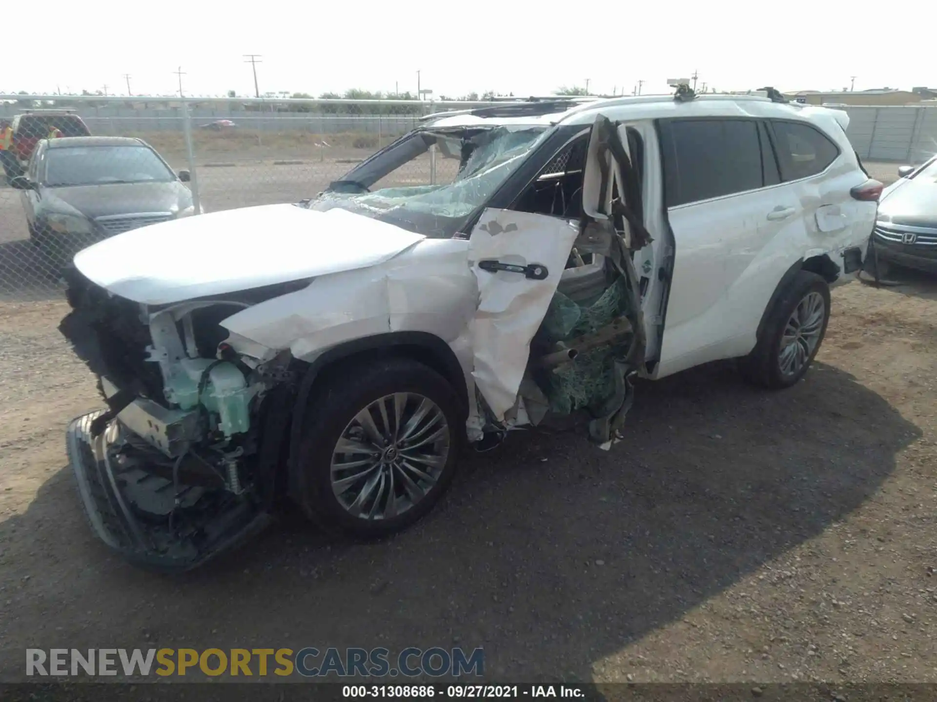 2 Photograph of a damaged car 5TDEBRCH3MS030473 TOYOTA HIGHLANDER 2021