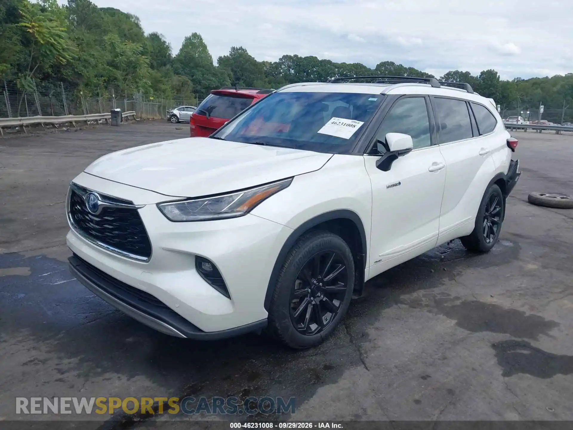 2 fotografías del automóvil dañado 5TDEBRCH3MS033275 TOYOTA HIGHLANDER 2021