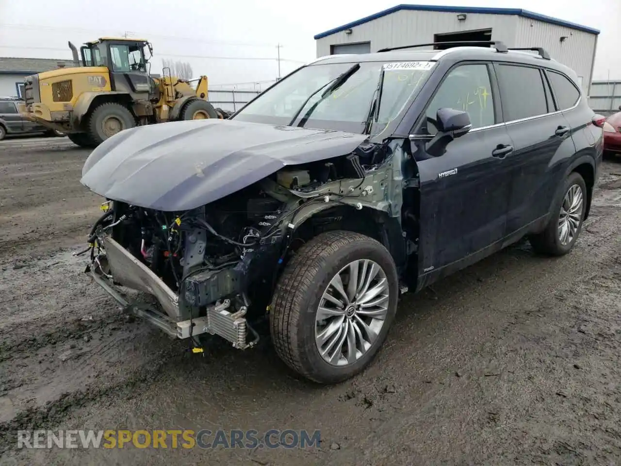 2 Photograph of a damaged car 5TDEBRCH3MS068480 TOYOTA HIGHLANDER 2021