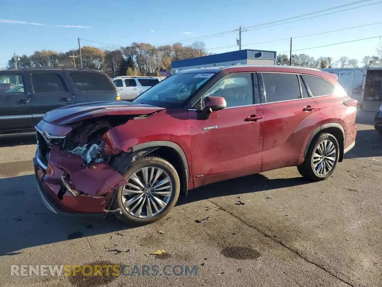 1 Photograph of a damaged car 5TDEBRCH5MS014694 TOYOTA HIGHLANDER 2021