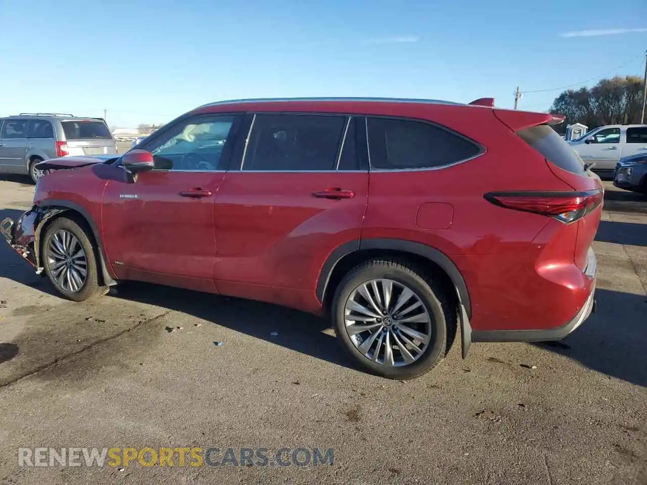 2 Photograph of a damaged car 5TDEBRCH5MS014694 TOYOTA HIGHLANDER 2021