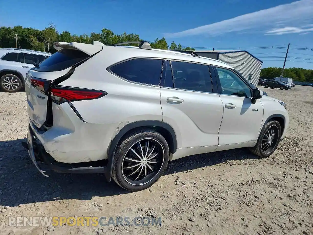 3 fotografías del automóvil dañado 5TDEBRCH9MS048573 TOYOTA HIGHLANDER 2021