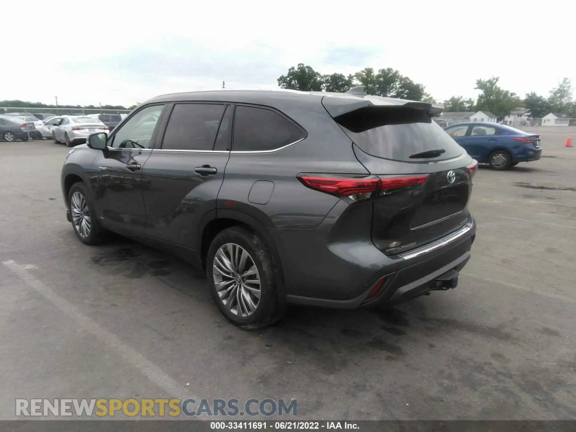 3 fotografías del automóvil dañado 5TDEBRCHXMS027182 TOYOTA HIGHLANDER 2021