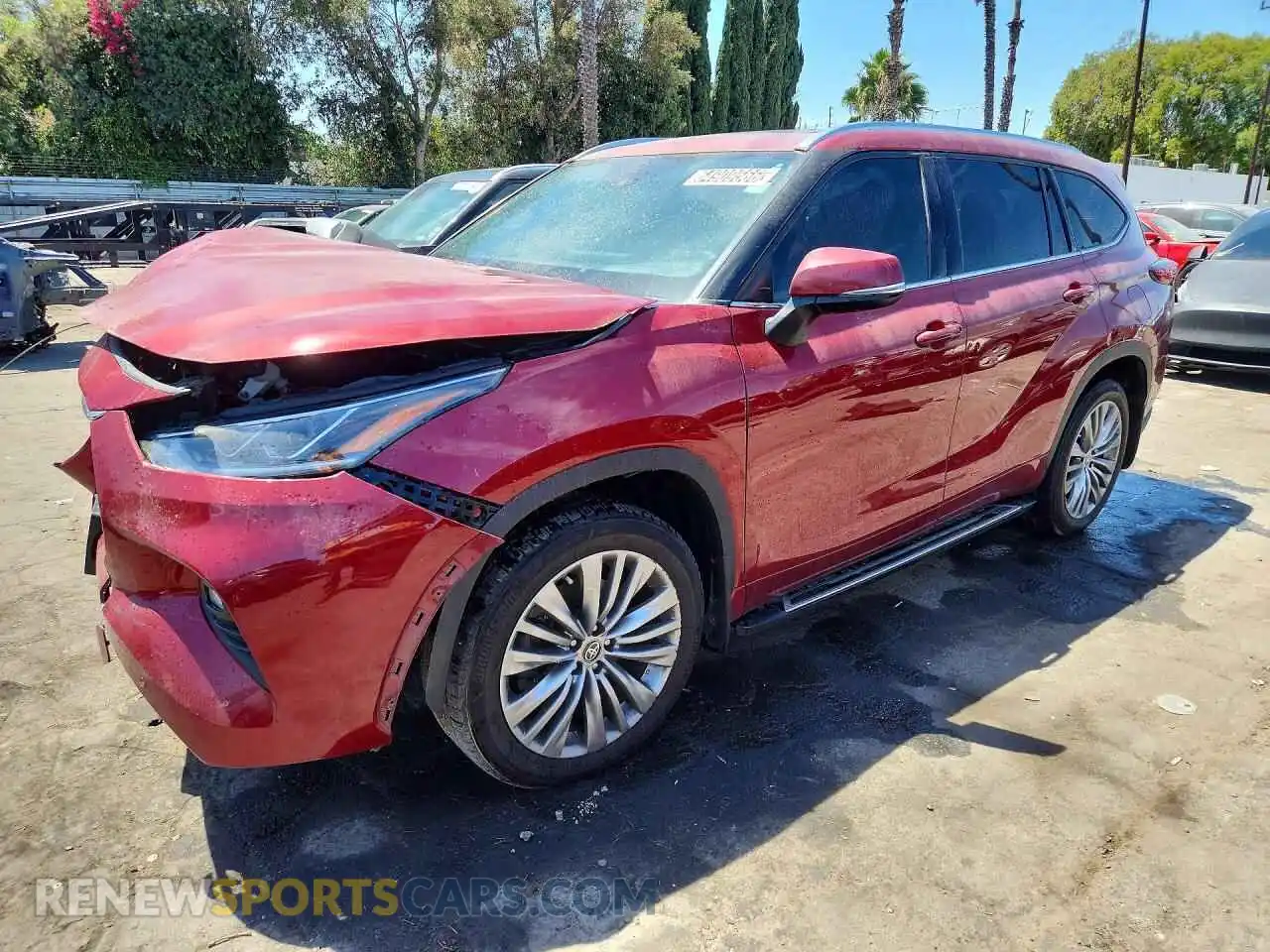 1 fotografías del automóvil dañado 5TDFZRAH4MS053568 TOYOTA HIGHLANDER 2021