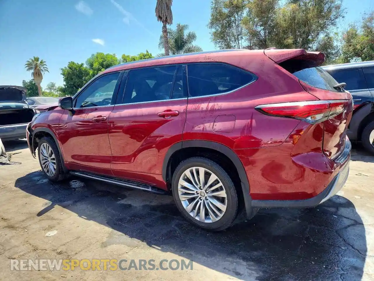 2 fotografías del automóvil dañado 5TDFZRAH4MS053568 TOYOTA HIGHLANDER 2021