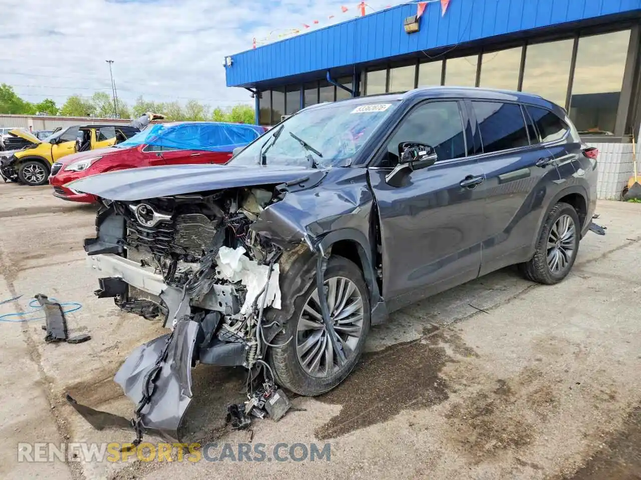 1 Photograph of a damaged car 5TDFZRAH7MS070736 TOYOTA HIGHLANDER 2021