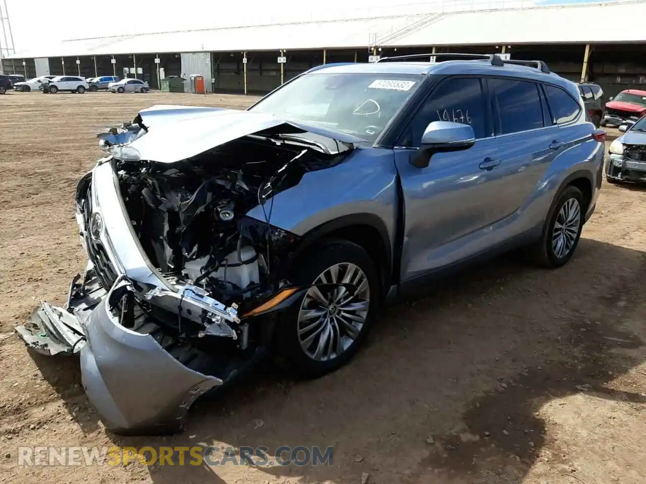 2 Photograph of a damaged car 5TDFZRAH8MS038023 TOYOTA HIGHLANDER 2021