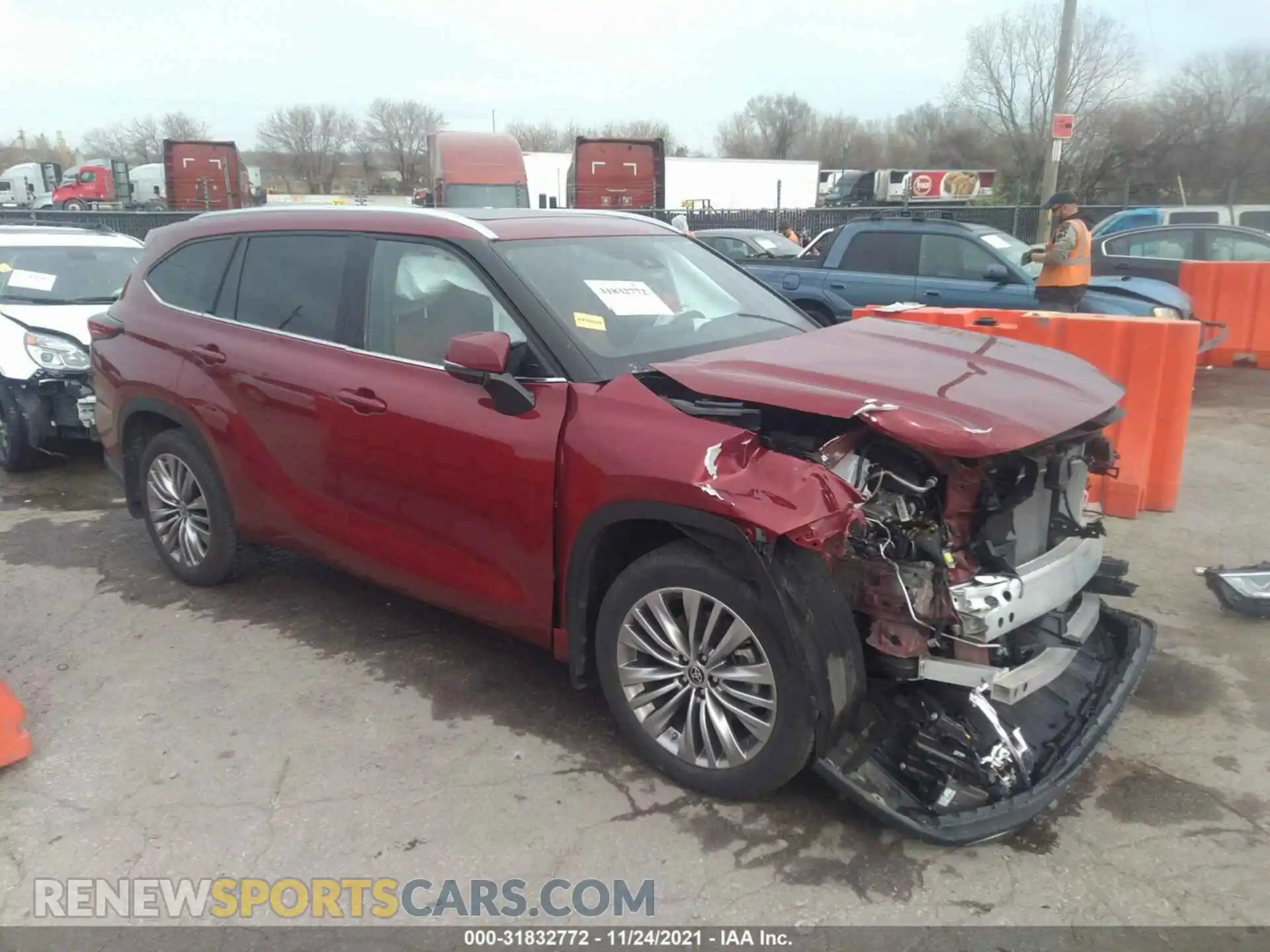 1 Photograph of a damaged car 5TDFZRBH0MS110668 TOYOTA HIGHLANDER 2021