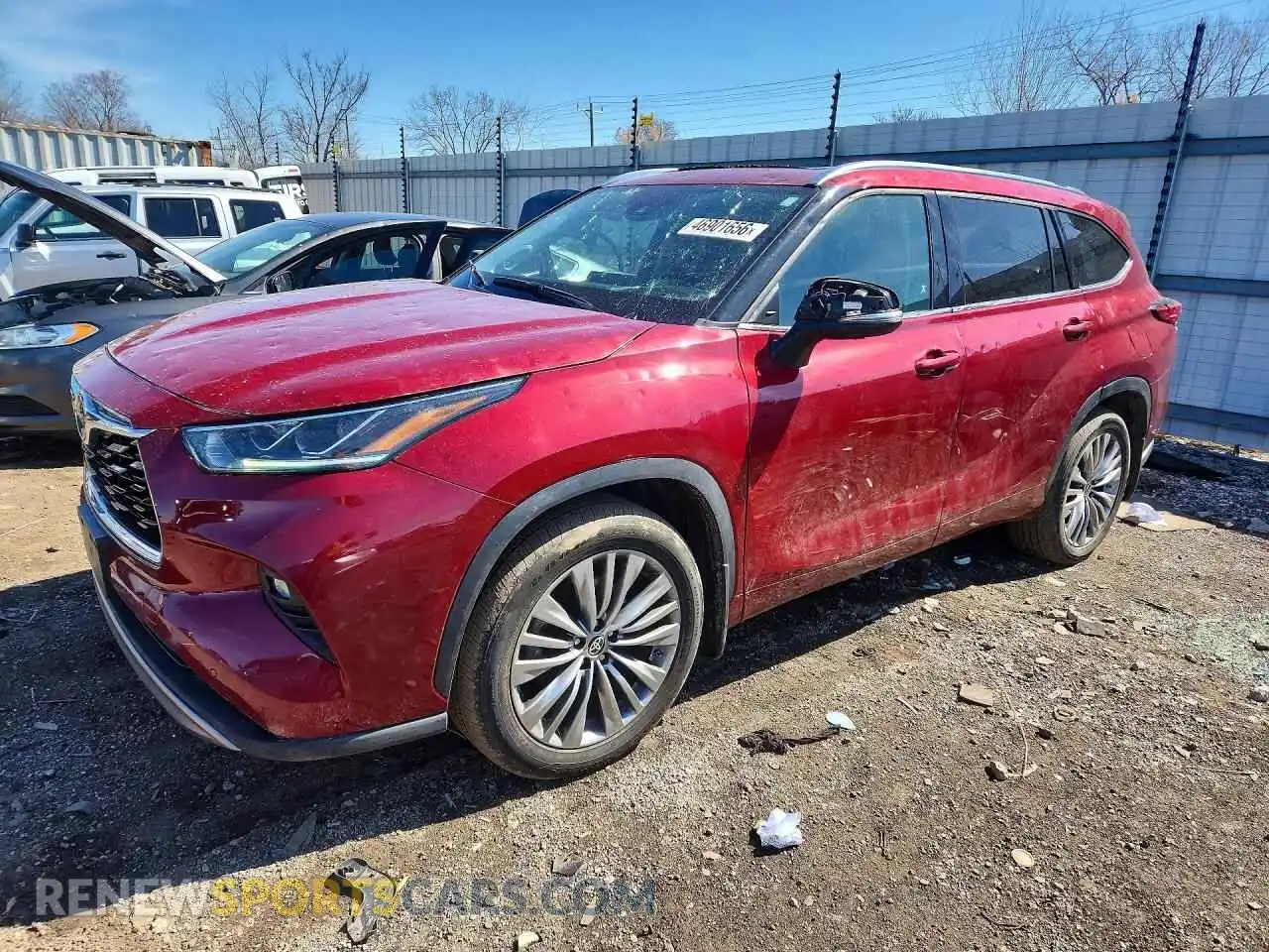 1 fotografías del automóvil dañado 5TDFZRBH1MS159202 TOYOTA HIGHLANDER 2021