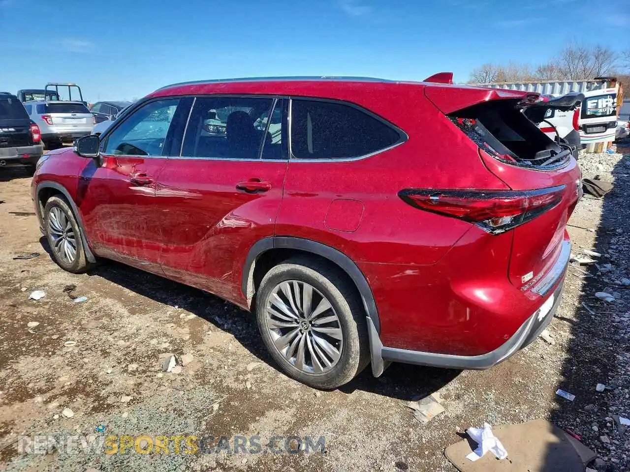 2 fotografías del automóvil dañado 5TDFZRBH1MS159202 TOYOTA HIGHLANDER 2021