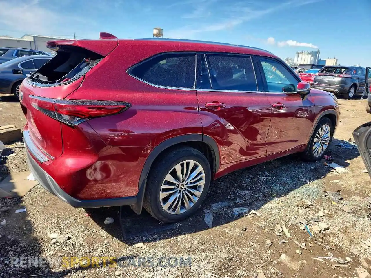 3 fotografías del automóvil dañado 5TDFZRBH1MS159202 TOYOTA HIGHLANDER 2021