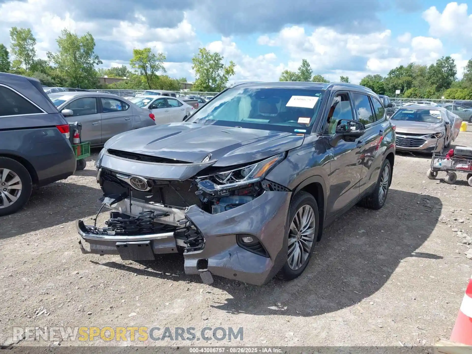 2 fotografías del automóvil dañado 5TDFZRBH5MS106874 TOYOTA HIGHLANDER 2021