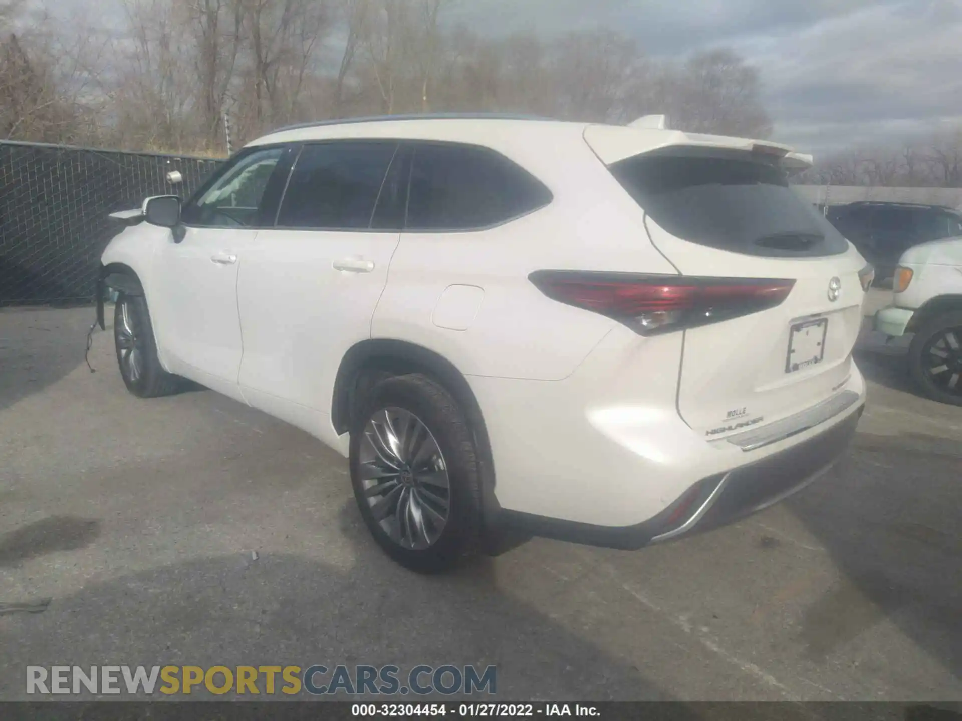 3 fotografías del automóvil dañado 5TDFZRBH7MS096333 TOYOTA HIGHLANDER 2021