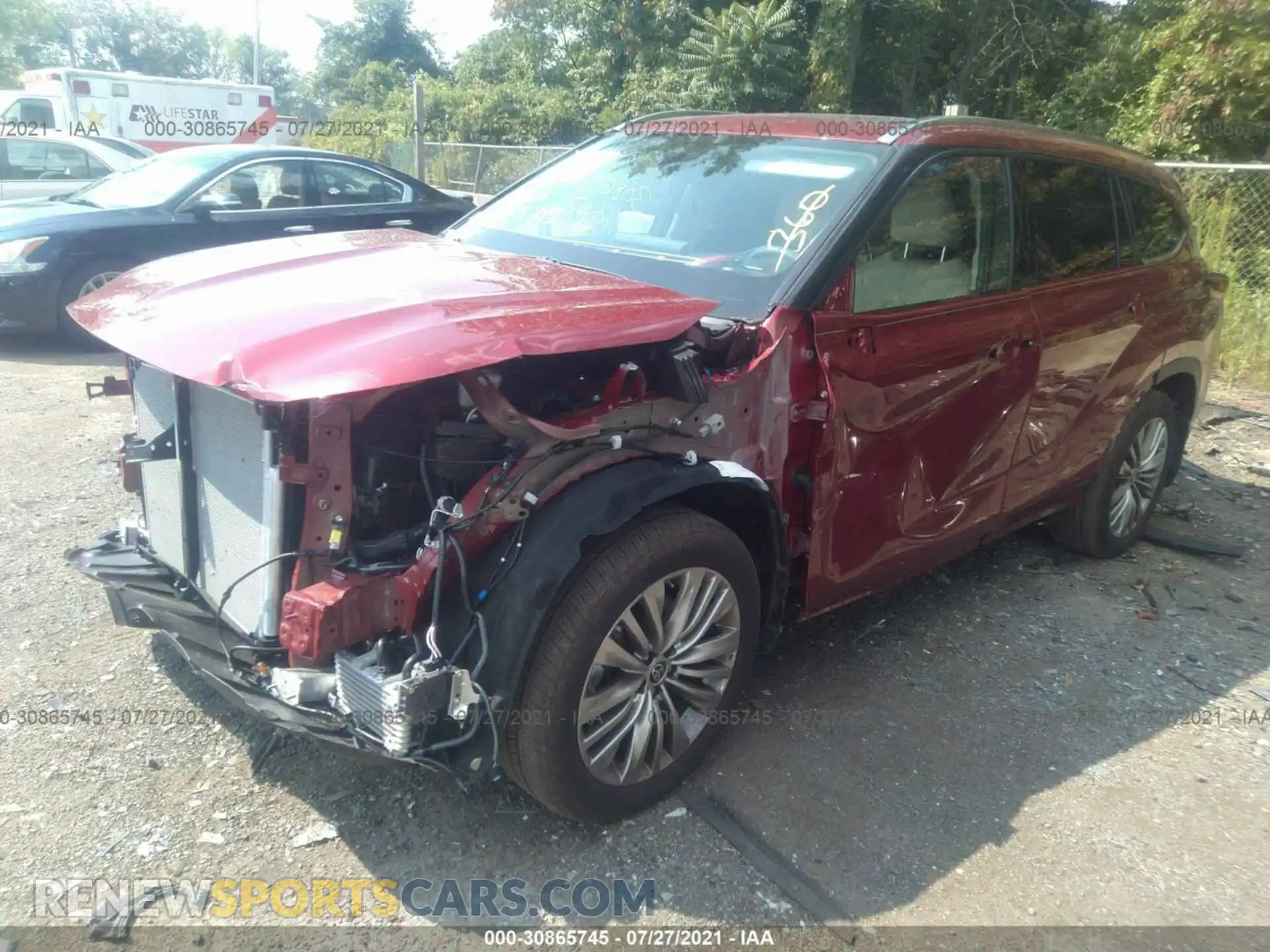 2 Photograph of a damaged car 5TDFZRBH8MS109753 TOYOTA HIGHLANDER 2021