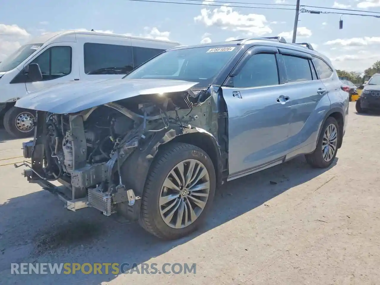 1 Photograph of a damaged car 5TDFZRBH8MS123393 TOYOTA HIGHLANDER 2021