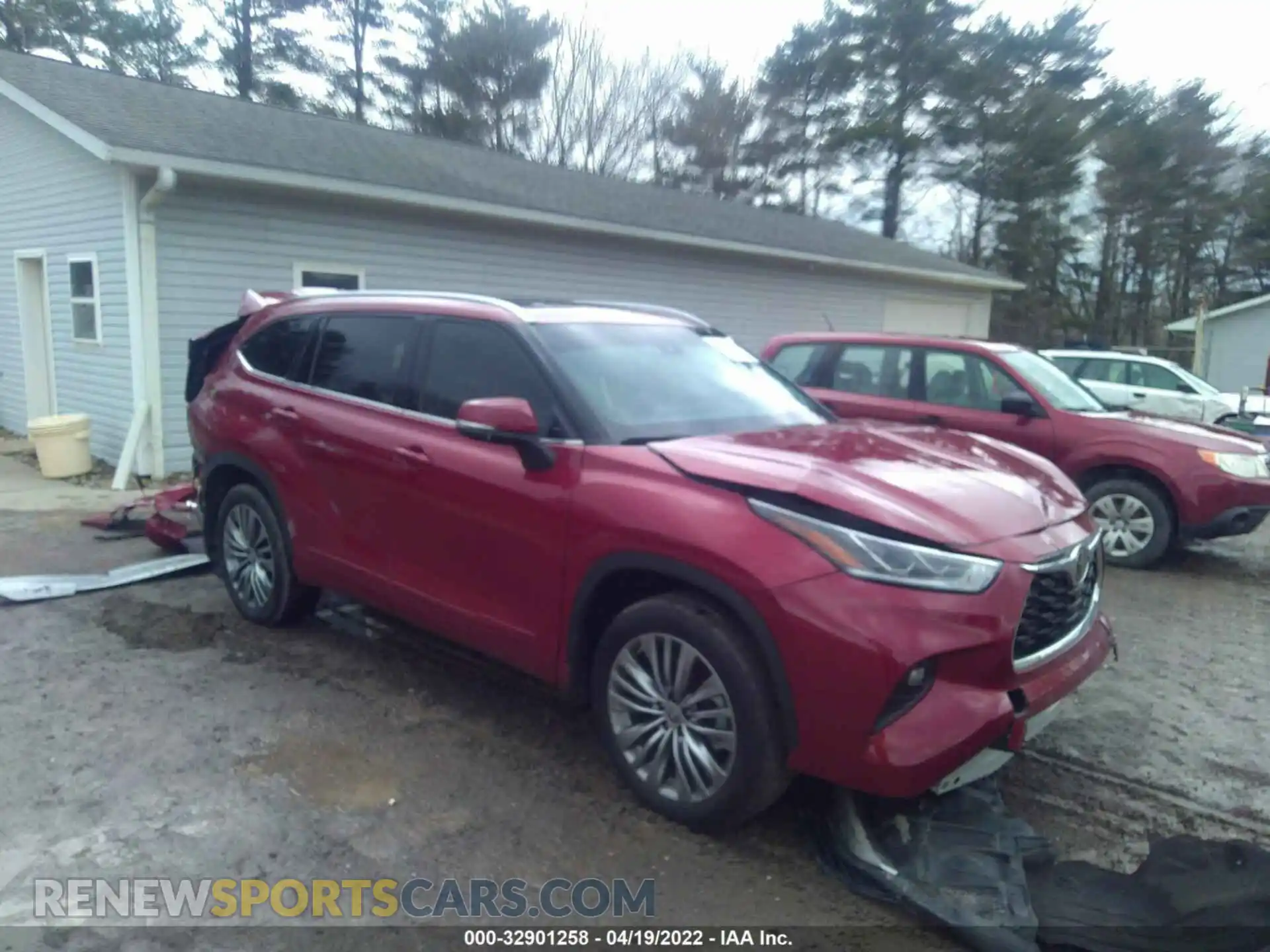 1 Photograph of a damaged car 5TDFZRBH8MS143577 TOYOTA HIGHLANDER 2021